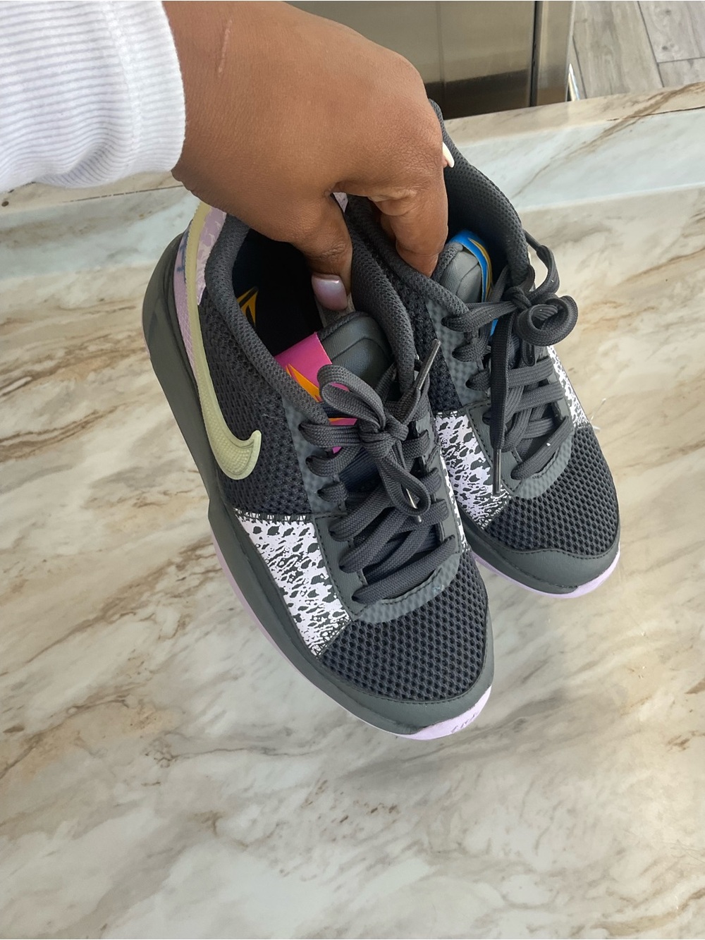 Nike JA 1 Personal Touch size 4.5Y/6W GRAY, LIME, MULTI-COLOR New without box